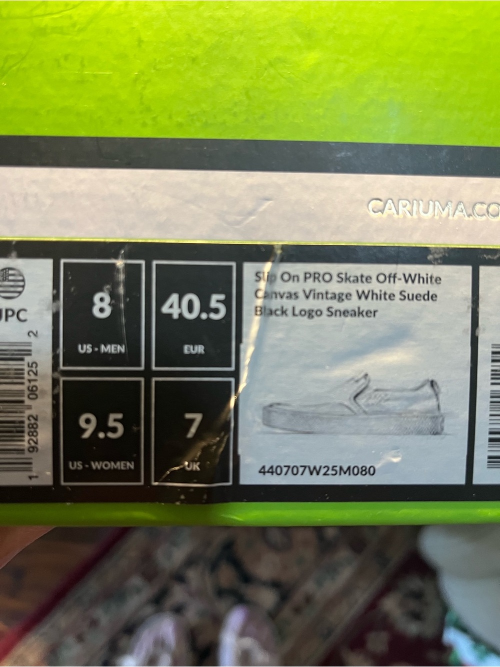 Cariuma pro skate off-white canvas vintage white suede US men 8/ women 9.5 - Picture 7 of 7